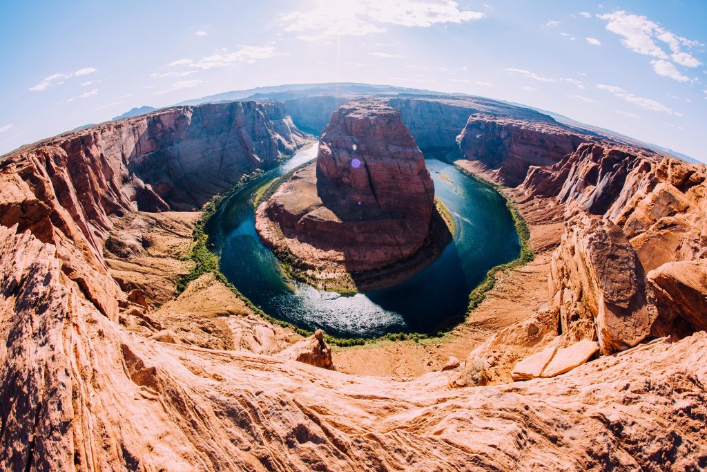 The Grand Canyon is south of Mesquite, Nevada