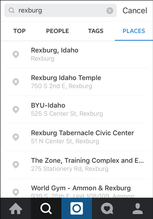 Instagram-search-places
