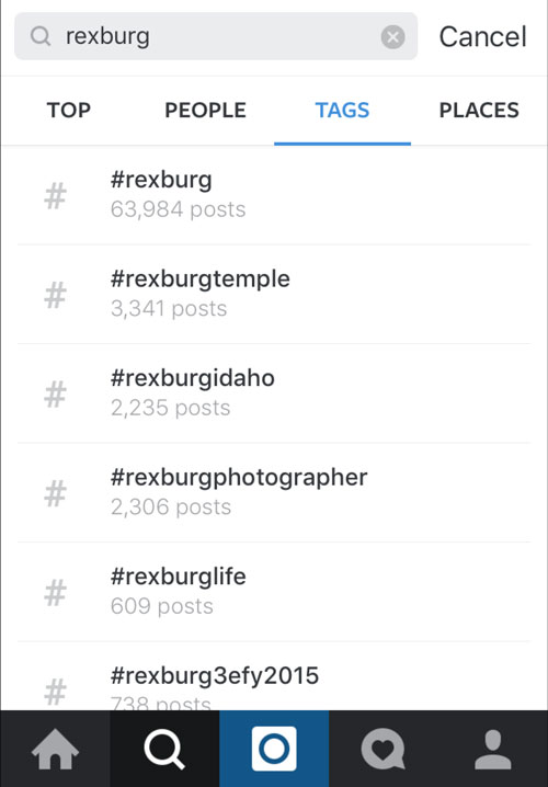 Instagram-search-tags